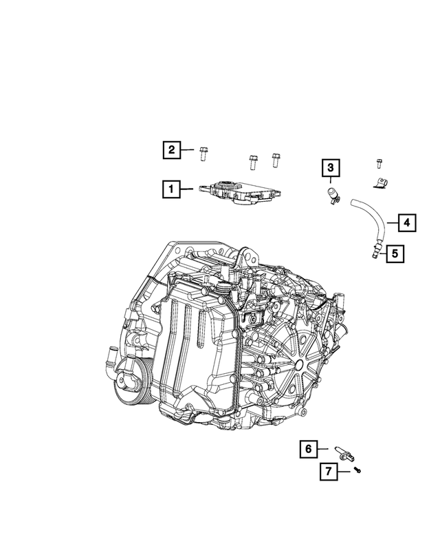 68374487AA - F21-250; 6 Speed; Automatic Transaxle: Transmission Breather for Mopar Image
