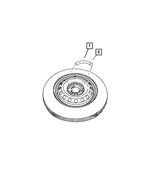 68229421AA - Labels: Temporary Spare Tire Warning Label, Export for Chrysler: 300, Pacifica, Voyager | Dodge: Challenger, Charger, Durango, Journey | Jeep: Cherokee, Compass, Grand Cherokee, Grand Cherokee L Image