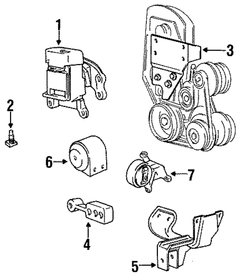 Engine Mounting for 1992 Chevrolet Beretta #0