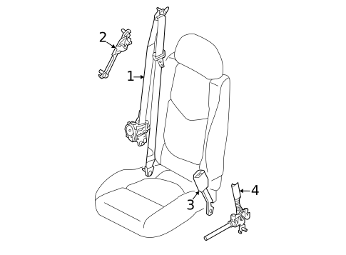 Front Seat Belts for 2013 Kia Soul #0