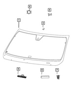 68371466AC - Glass: Windshield for Mopar Image