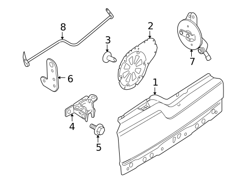 Gate & Hardware for 2007 Land Rover LR3 #0
