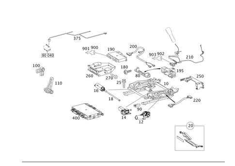 Seat Adjuster for 2010 Mercedes-Benz SLK300 #0