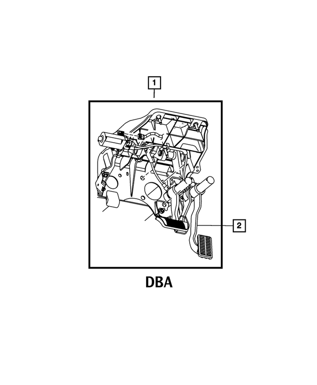 68223339AA - Brakes: Adjustable Pedal Assembly for Mopar Image
