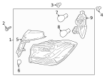 1864305009L - Electrical: Tail Light Bulb for Hyundai Image