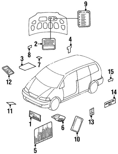Labels for 1998 Isuzu Oasis #0