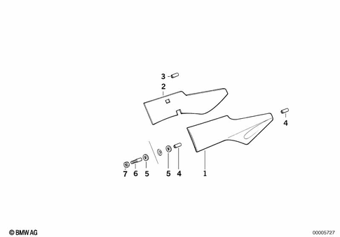 Motorcycle Trim Section, Windshield for 1996 BMW-Motorrad K 1100 RS #7