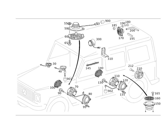 4638201802 - Electrical System: Speaker for Mercedes-Benz Image image