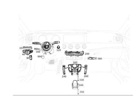 Switch in Instrument Panel and Center Console for 2020 Mercedes-Benz CLS53 AMG #0