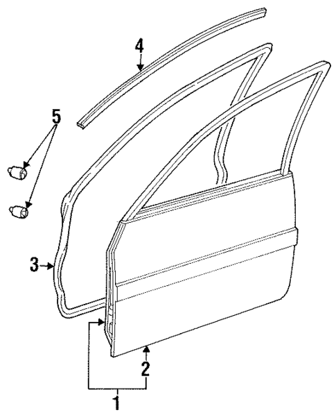 Door & Components for 1997 Ford Escort #0