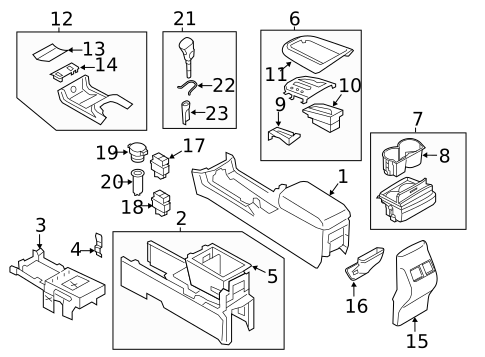 Center Console for 2012 Nissan Murano #1