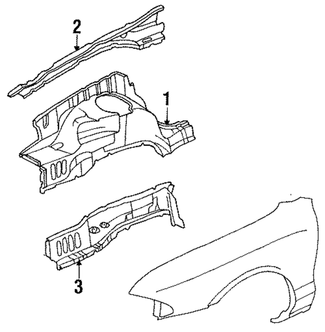 F5RZ16154A - Body: Upper Rail for Ford Image