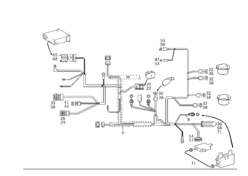 Cable Harness for Radio, Loudspeaker and CD-Player for 1993 Mercedes-Benz 500SEC #1