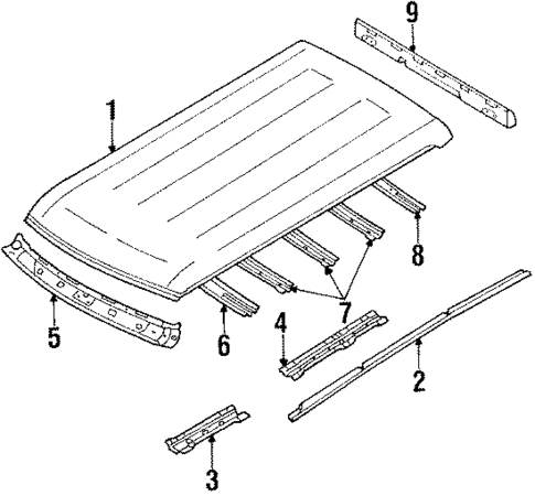 Roof & Components for 1991 Mazda MPV #0