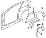 30013492 - Body: Inner Quarter Panel for Chevrolet: Metro Image