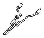 68516710AA - Exhaust: Muffler &amp; Pipe for Dodge: Charger Image