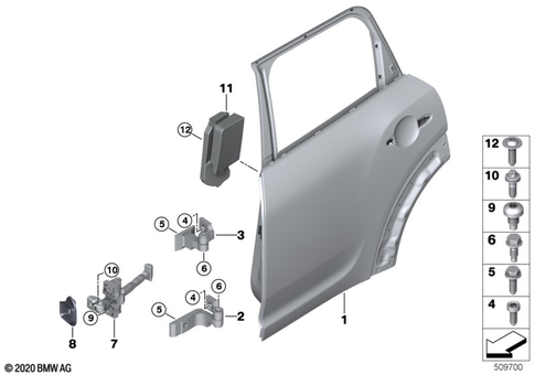 Door, Rear for 2019 Mini Cooper S #0