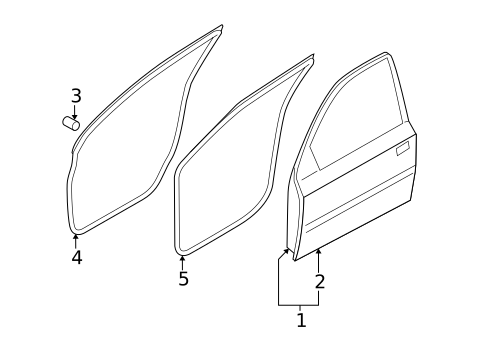 Door & Components for 2011 Hyundai Accent #0