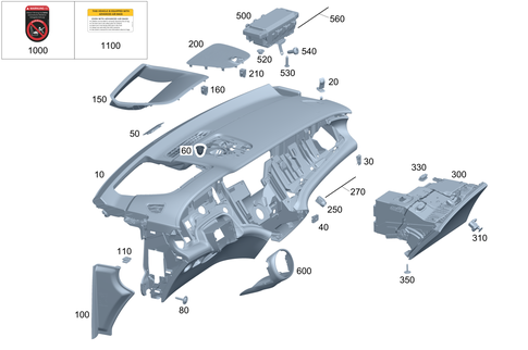 Instrument Panel for 2025 Mercedes-Benz EQE 500 SUV #0