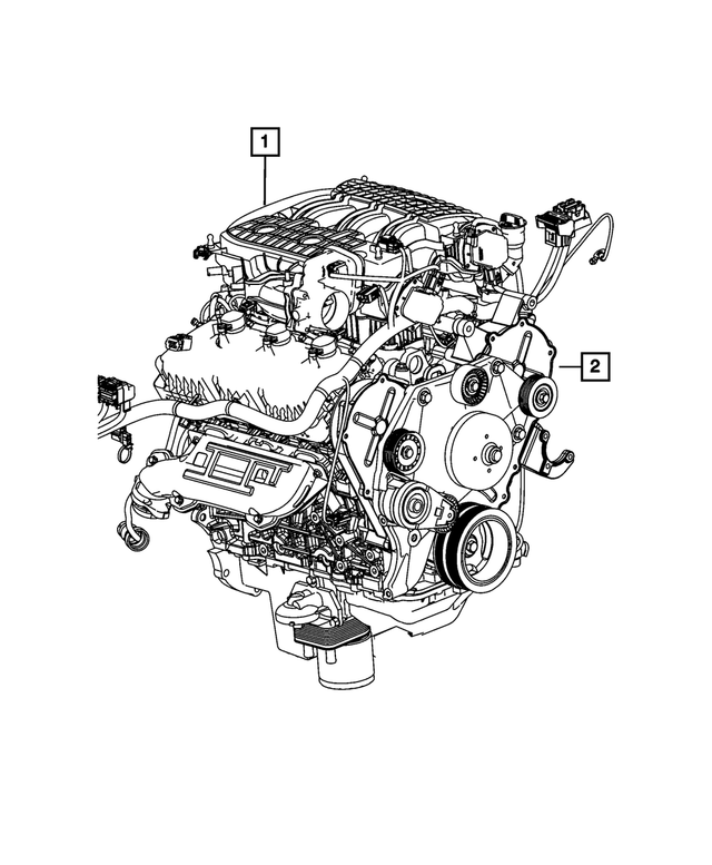 R8144473AC - 4.0L Gas; Engine: Long Block Engine, Remanufactured for Mopar Image