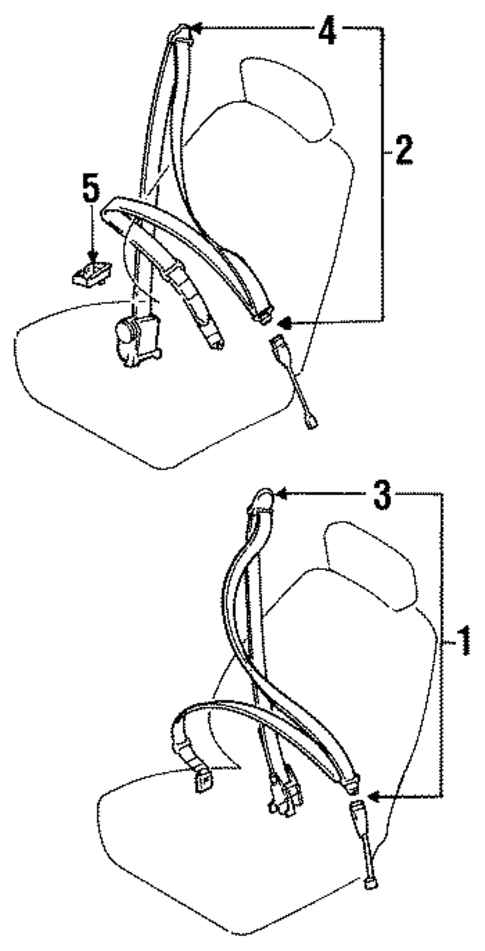 Front Seat Belts for 1994 Subaru Loyale #1