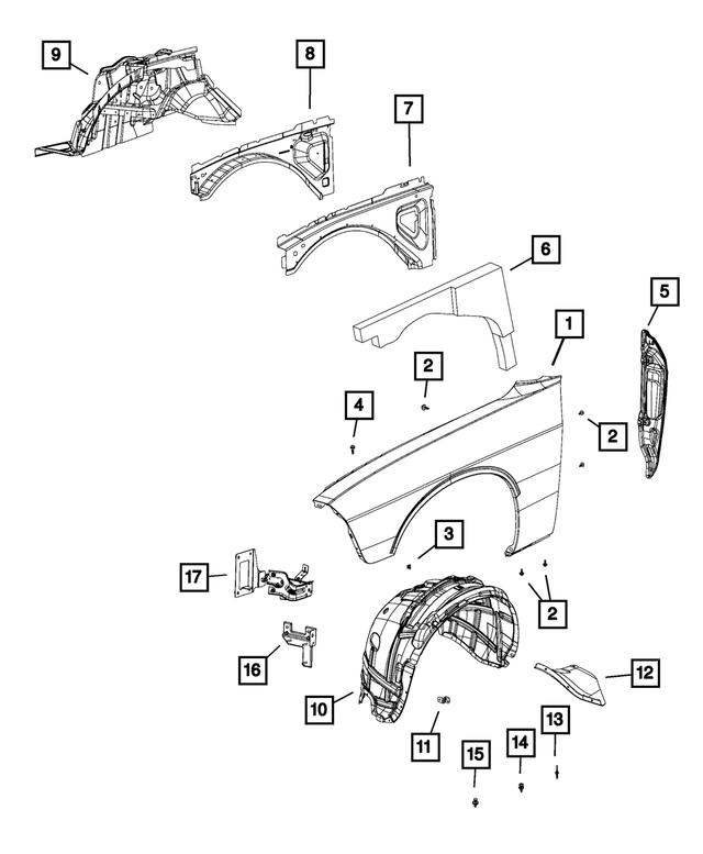 6507501AA - Body Sheet Metal Except Doors: Hex Head Screw for Mopar Image