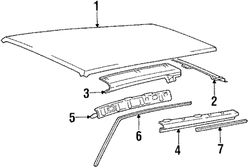 Roof & Components for 1993 Volvo 240 #0