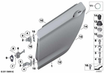 41525A2A396 - Bodywork: Door Rear Right for BMW Image
