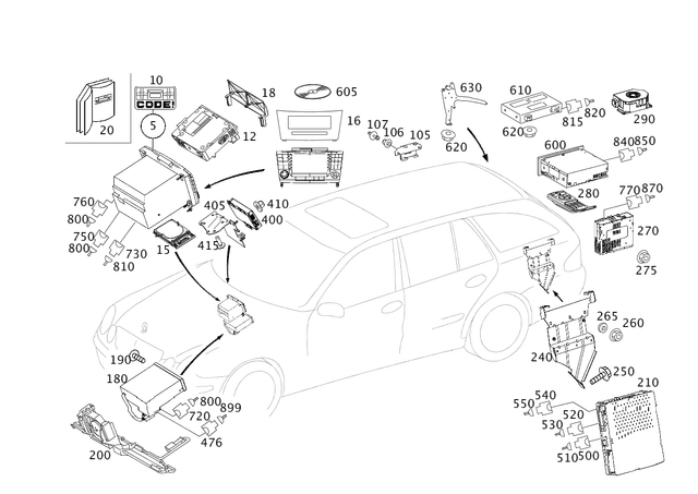2118706689 - Special Equipment: Amplifier for Mercedes-Benz: CLS500, CLS55 AMG, CLS550, CLS63 AMG, E320, E500, E55 AMG, SLK280, SLK300 Image image
