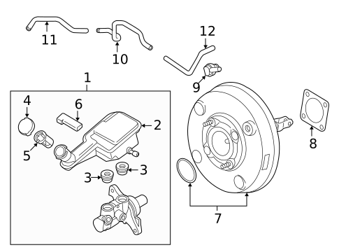 Master Cylinder - Components On Dash Panel for 2025 Nissan Kicks Play #3