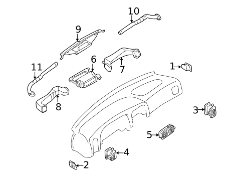 Ducts for 2003 Nissan Frontier #0