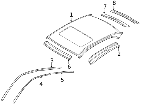 Roof & Components for 2002 Audi S8 #0