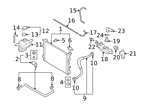 Radiator & Components for 2010 Hyundai Azera #0