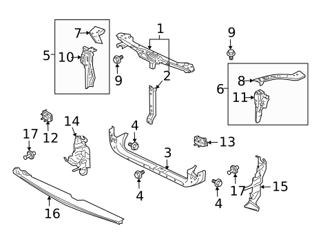 Radiator Support for 2005 Mitsubishi Galant #0