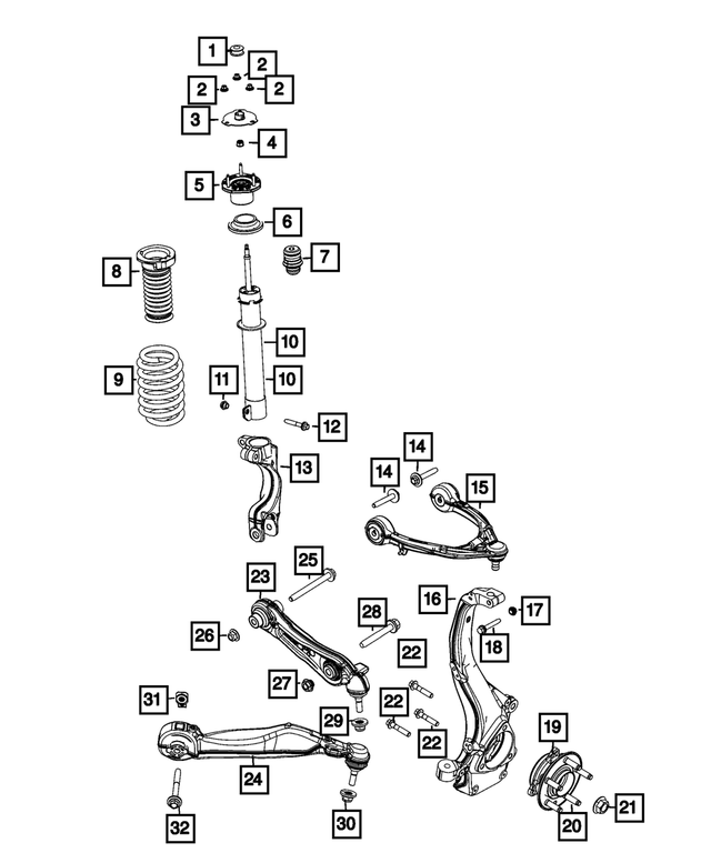 68375025AA - : Spring Isolator, Right Front for Mopar Image