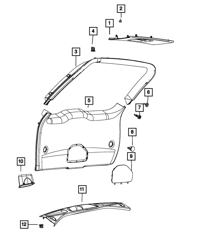 6ZP58DX9AA - Interior Trim: Liftgate Scuff Plate for Mopar Image image