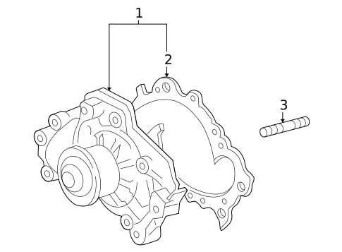 Water Pump for 2010 Toyota Highlander #2