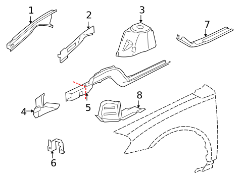 Structural Components & Rails for 2016 Chevrolet Impala Limited #0