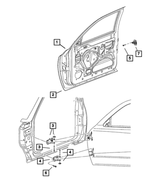 4780607AB - Doors, Door Mirrors and Related Parts: Door Striker for Mopar Image