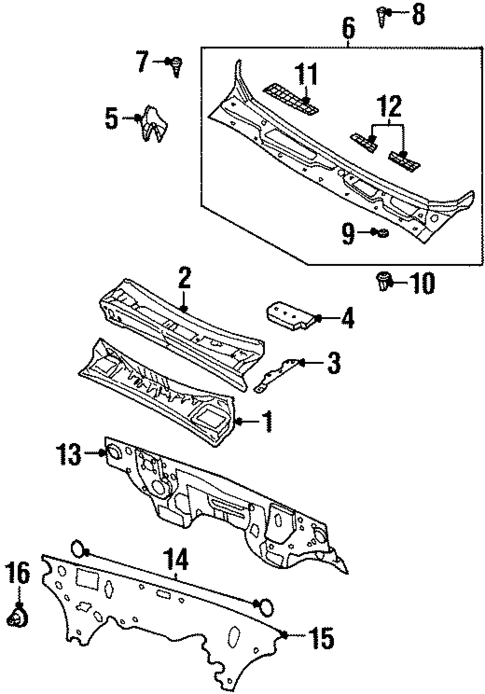 Cowl for 2001 Isuzu VehiCROSS #0