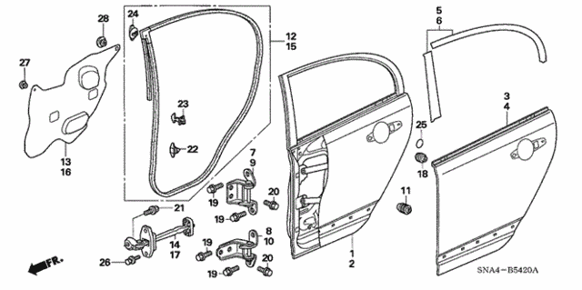 Rear Door Panels for 2007 Honda Civic #0