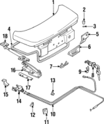 57501PA030 - Body: Trunk Lid for Subaru: SVX Image