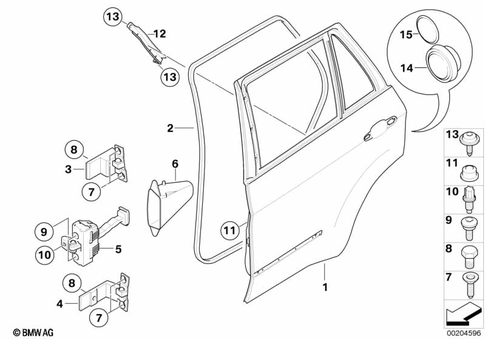 Door, Rear for 2010 BMW X5 M #0