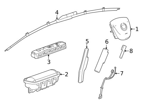 Air Bag Components for 2015 Cadillac ATS #0