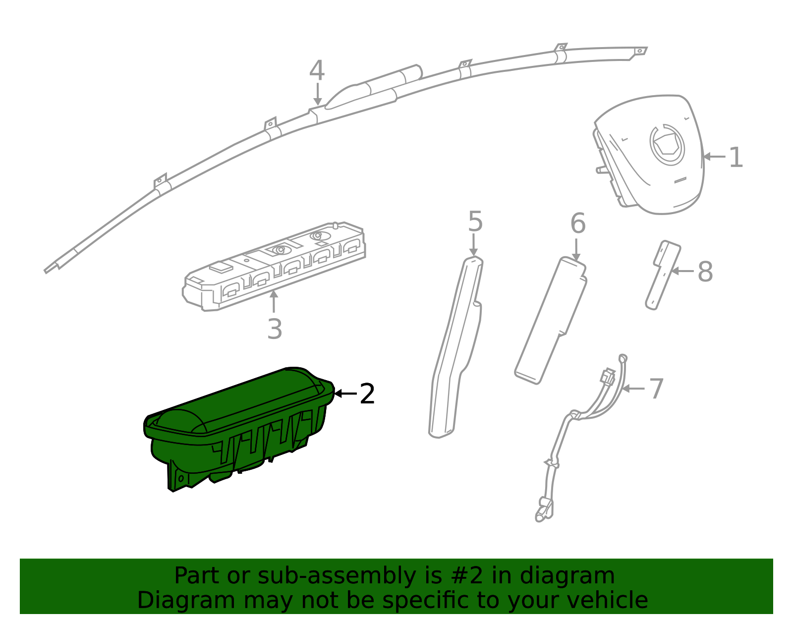2013-2019 Cadillac ATS Passenger Inflator Module 84306077 GM ...