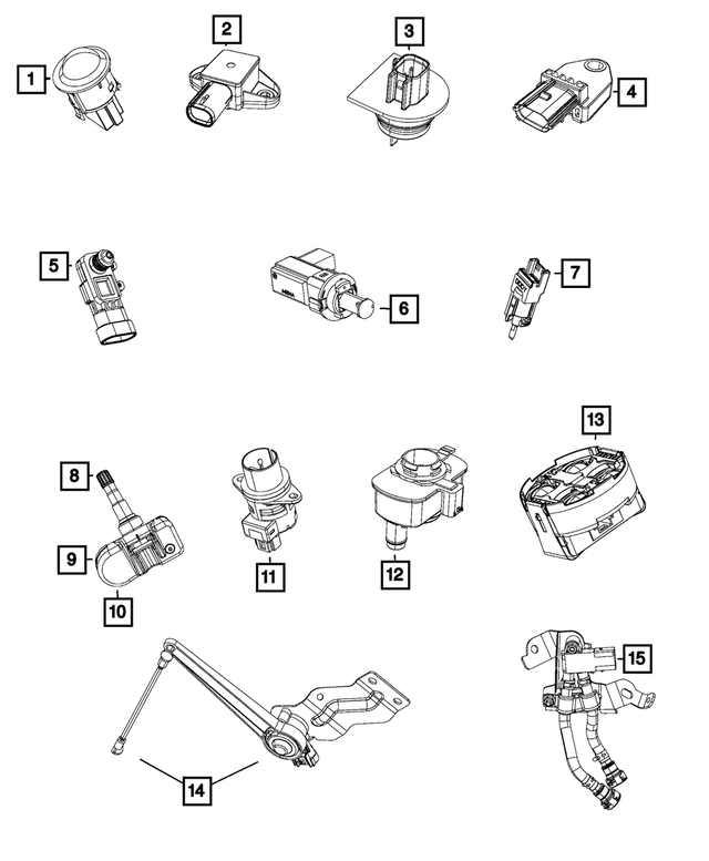 68206631AA - Electrical: Valve Stem Cap Kit for Mopar Image image