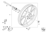 36318531387 - : Front Wheel In Granite Gray for BMW-Motorrad Image