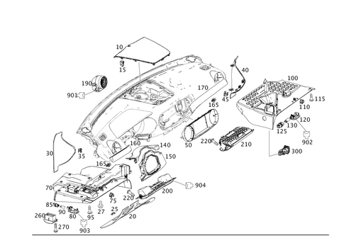 Detachable Components, Instrument Panel for 2013 Mercedes-Benz SL550 #0