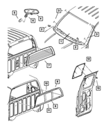 5139096AB - Body Sheet Metal Except Doors: Windshield for Mopar Image