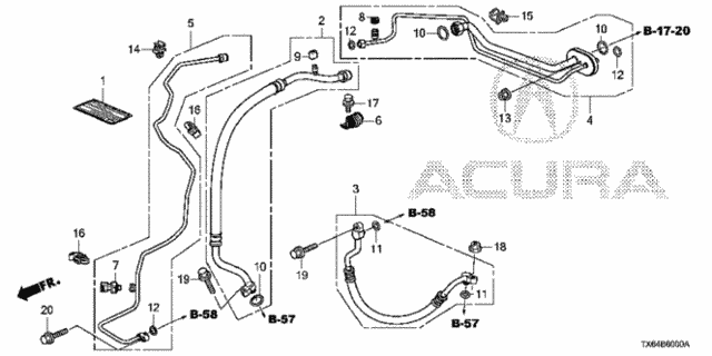 A/C Air Conditioner (Hoses/Pipes) (1) for 2014 Acura ILX #0